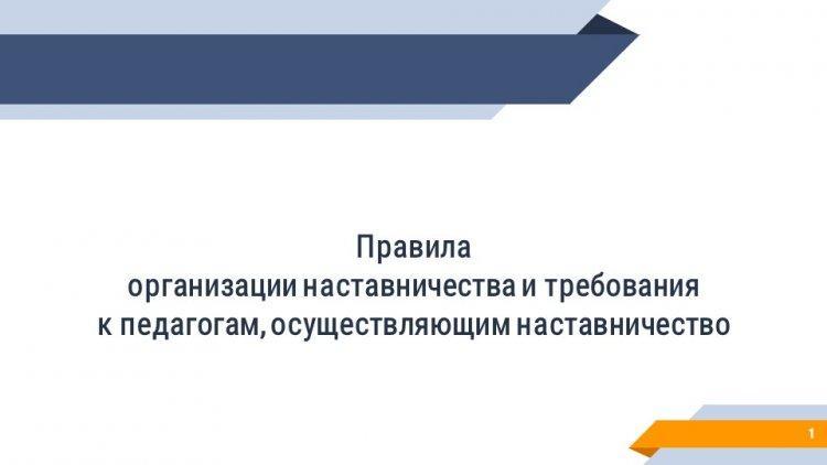 Тәлімгерлікті ұйымдастыру / Организация наставничества